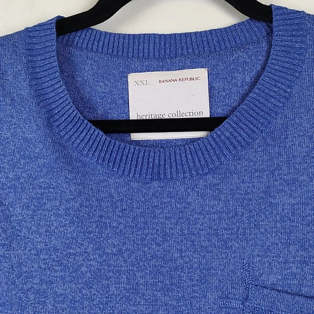Banana Republic Heritage Collection Linen Blend Crew Neck Sweater Size XXL
